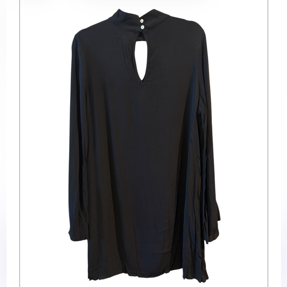 NWT Elan Black Keyhole Dark Romantic Gothic Minimalist Mini Dress Size Large - Picture 2 of 15